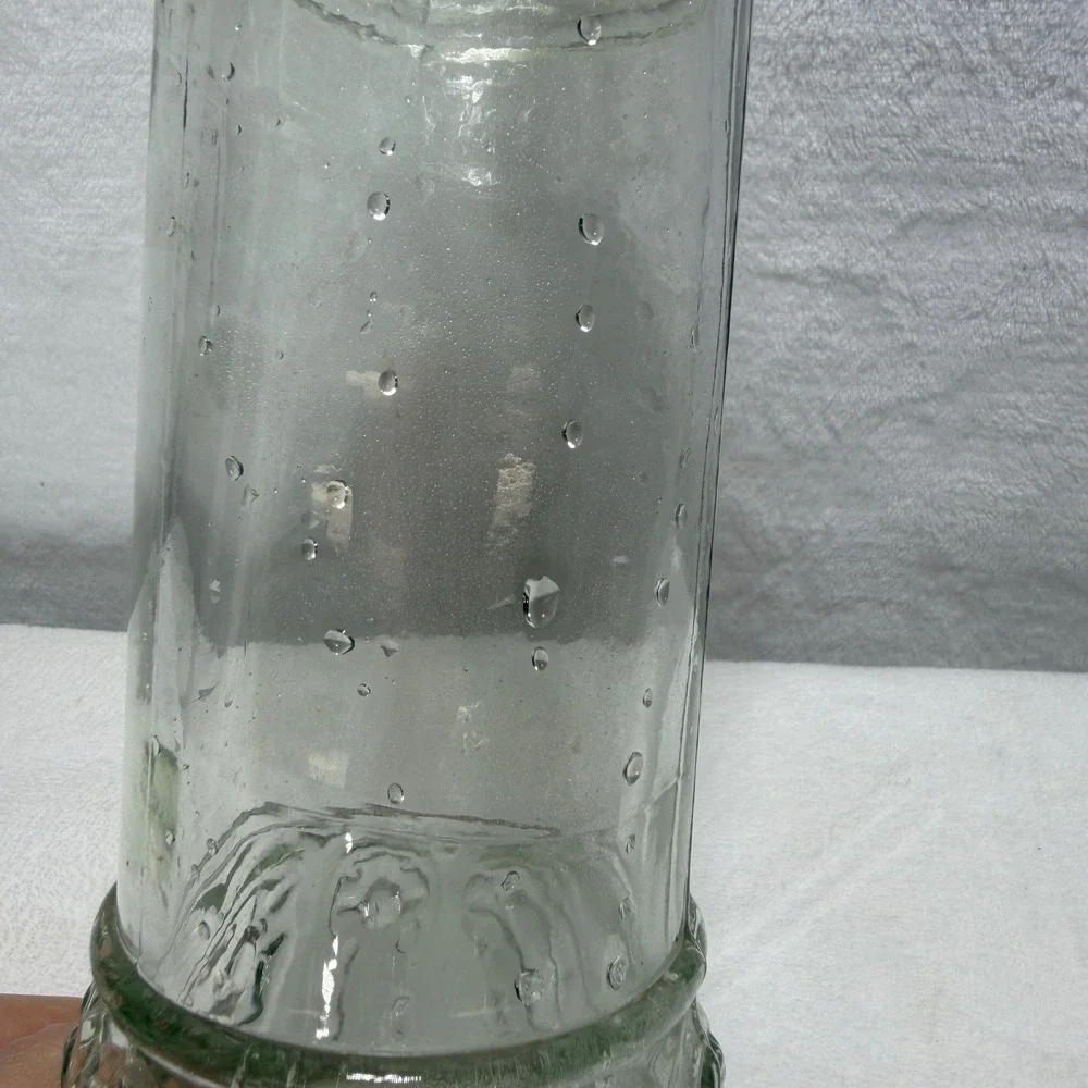 Williams Sonoma Clear Glass Hobnail Ribbed Decorative‎ Bottle Cruet